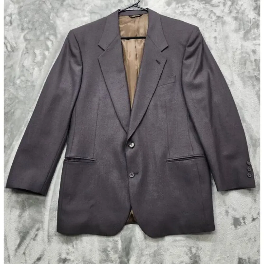 Vintage Ratner Clothes Sporleders Blazer Mens 41R Gray Wool 2-Button Suit Jacket